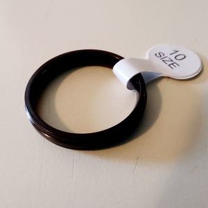 Size 10 Black Unisex Titanium Band Ring. New. Opened only for photographing. Mak